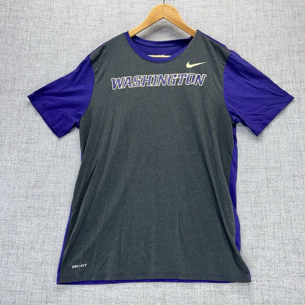 Washington Huskies Shirt Men's Large Nike Dri Fit Athletic Cut